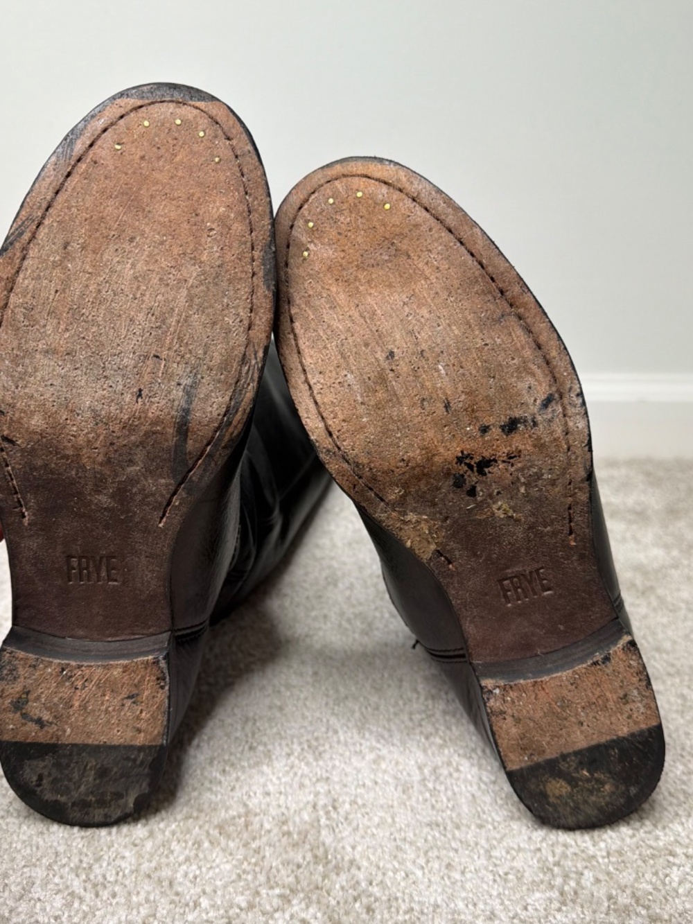 Frye Cara Roper Tall Black Leather Riding Boots 8.5 - Picture 8 of 10